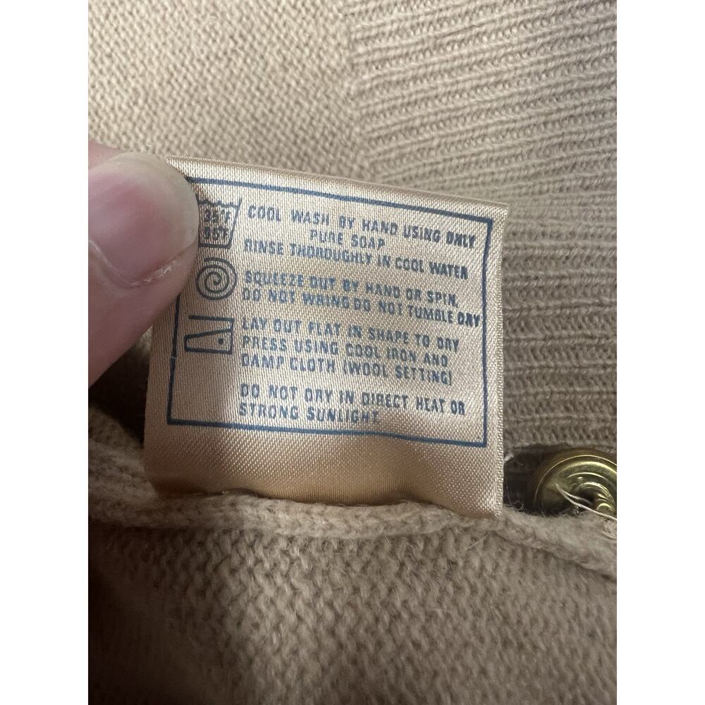 Archie Brown & Son 100% Lambswool Women’s Cardigan Camel Gold Sweater Size 40 - Picture 5 of 16
